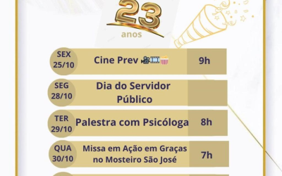 TRIUNFO PREV lança Programação em comemoração ao seu aniversário de 23 anos. Confira e participe!