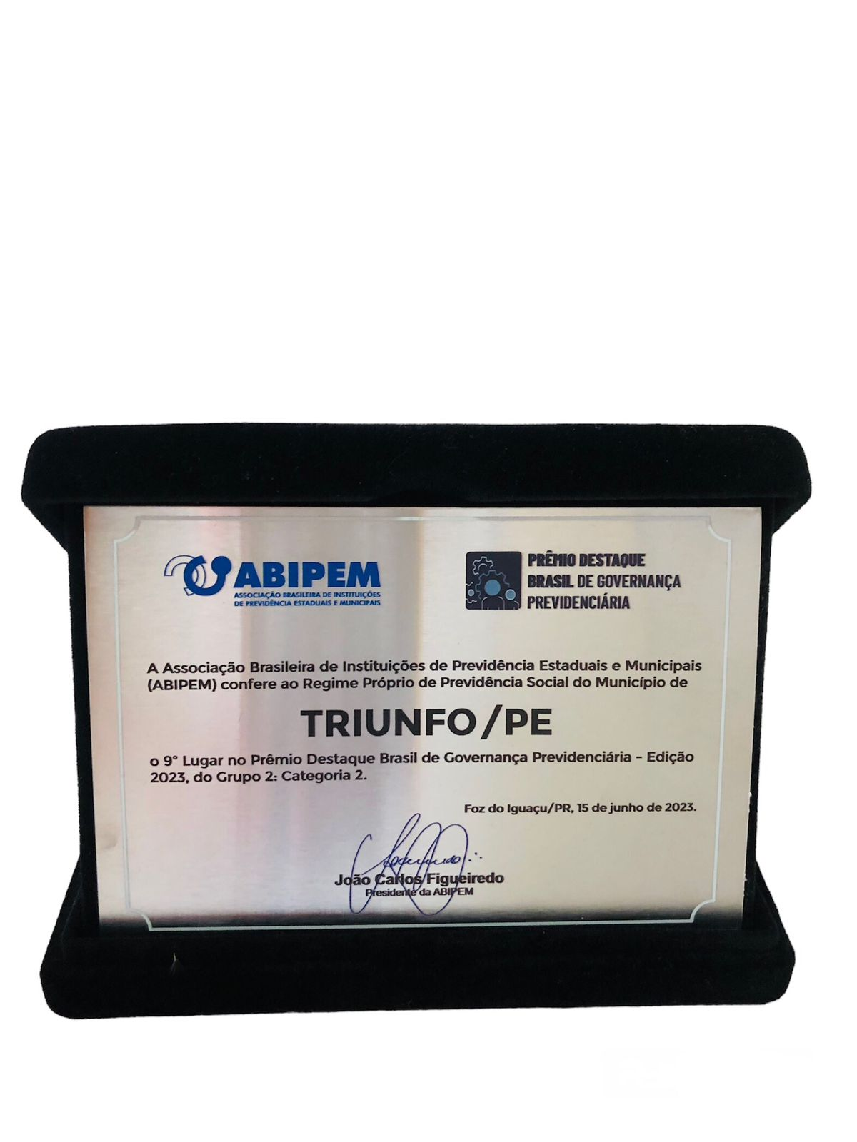 9º lugar no Prêmio Destaque Brasil de Governança Previdenciária-Edição 2023, do Grupo 2: Categoria 2