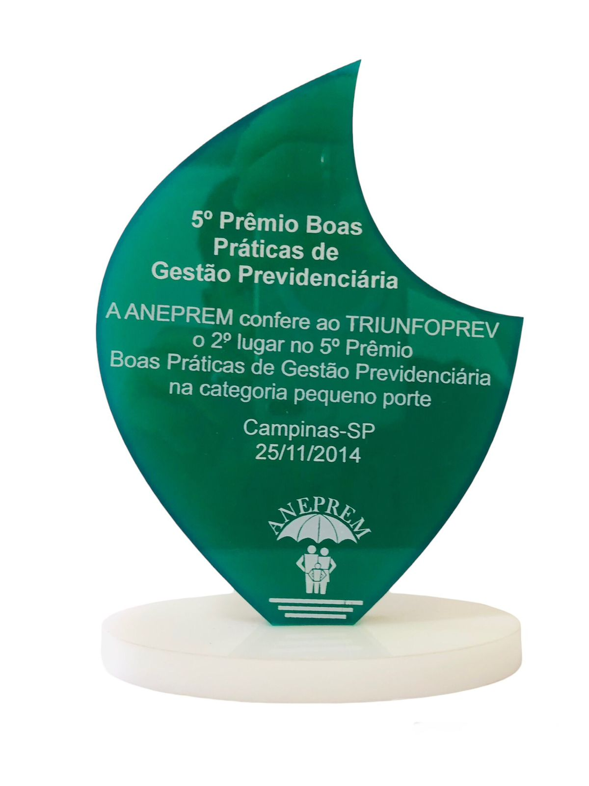 2014  2º lugar no 5º Prêmio Boas Práticas de Gestão Previdenciária na categoria pequeno porte – ANEPREM
